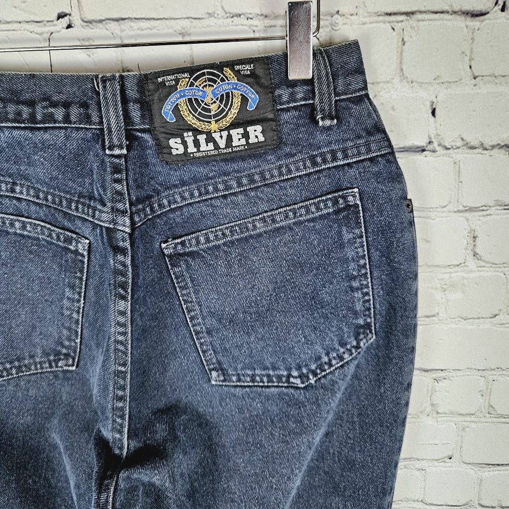 SILVER | vintage high waist tapered leg zip ankle jeans